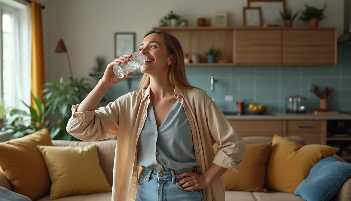 Modern salt-free water softener system installed in a residential home, providing eco-friendly water treatment by reducing hard water minerals without the use of salt, ideal for improving water quality in Irvine homes.