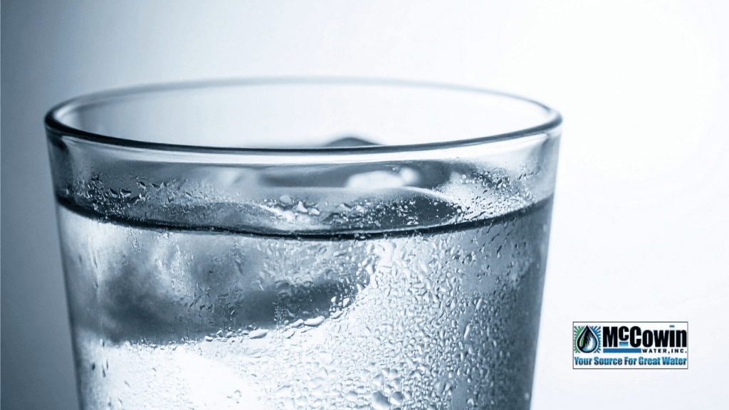 How Often Do I Need to Replace Filters, Membranes, and Media? Close-up of a cold glass of purified water with ice, symbolizing freshness, clarity, and McCowin Water’s precision in maintaining filters, membranes, and media for perfect water quality.