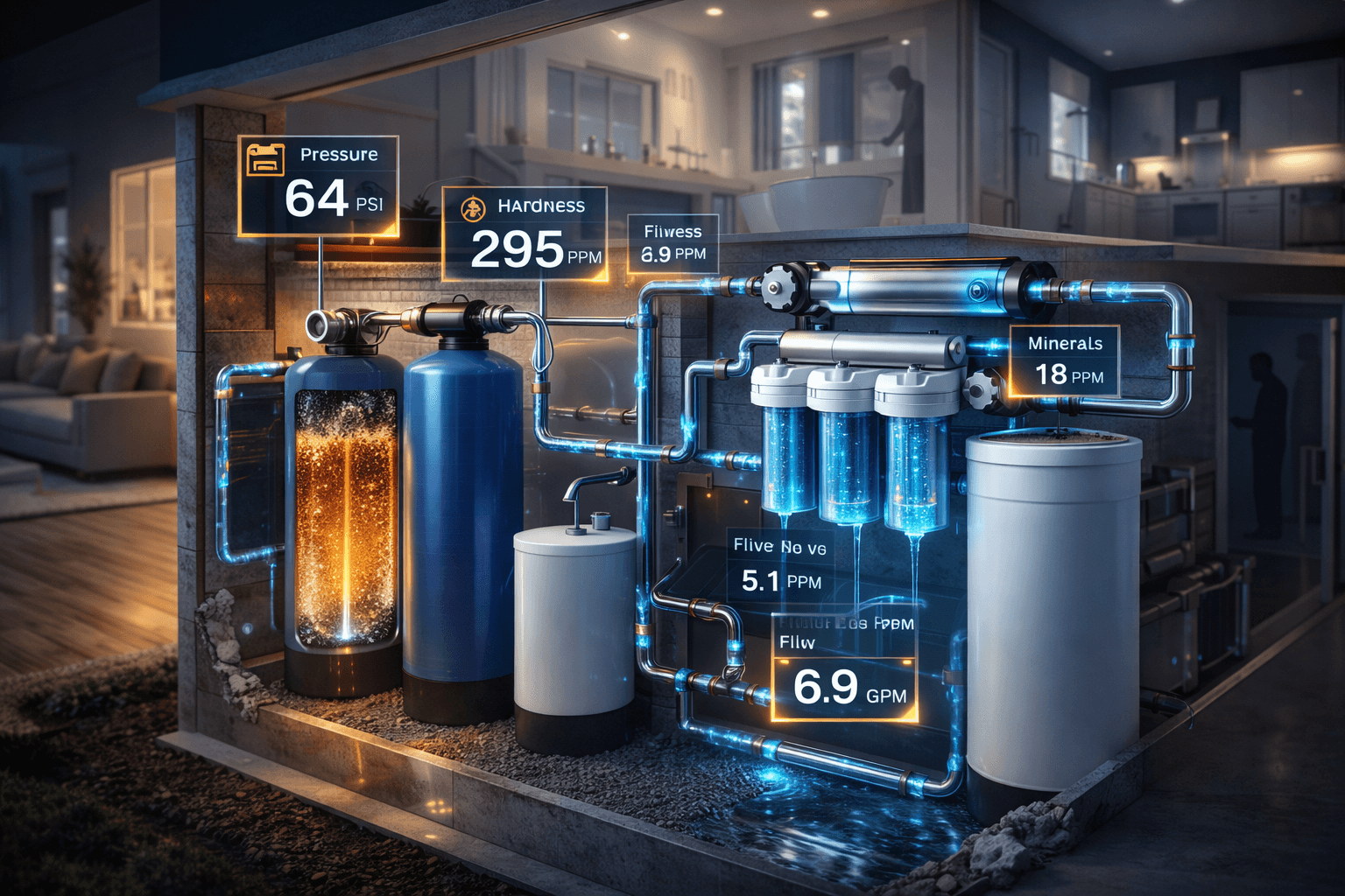 In-House Filtation system overviwe for Diagnostic First Water Quality Maintenance Plan for Whole-Home Filtration in Irvine