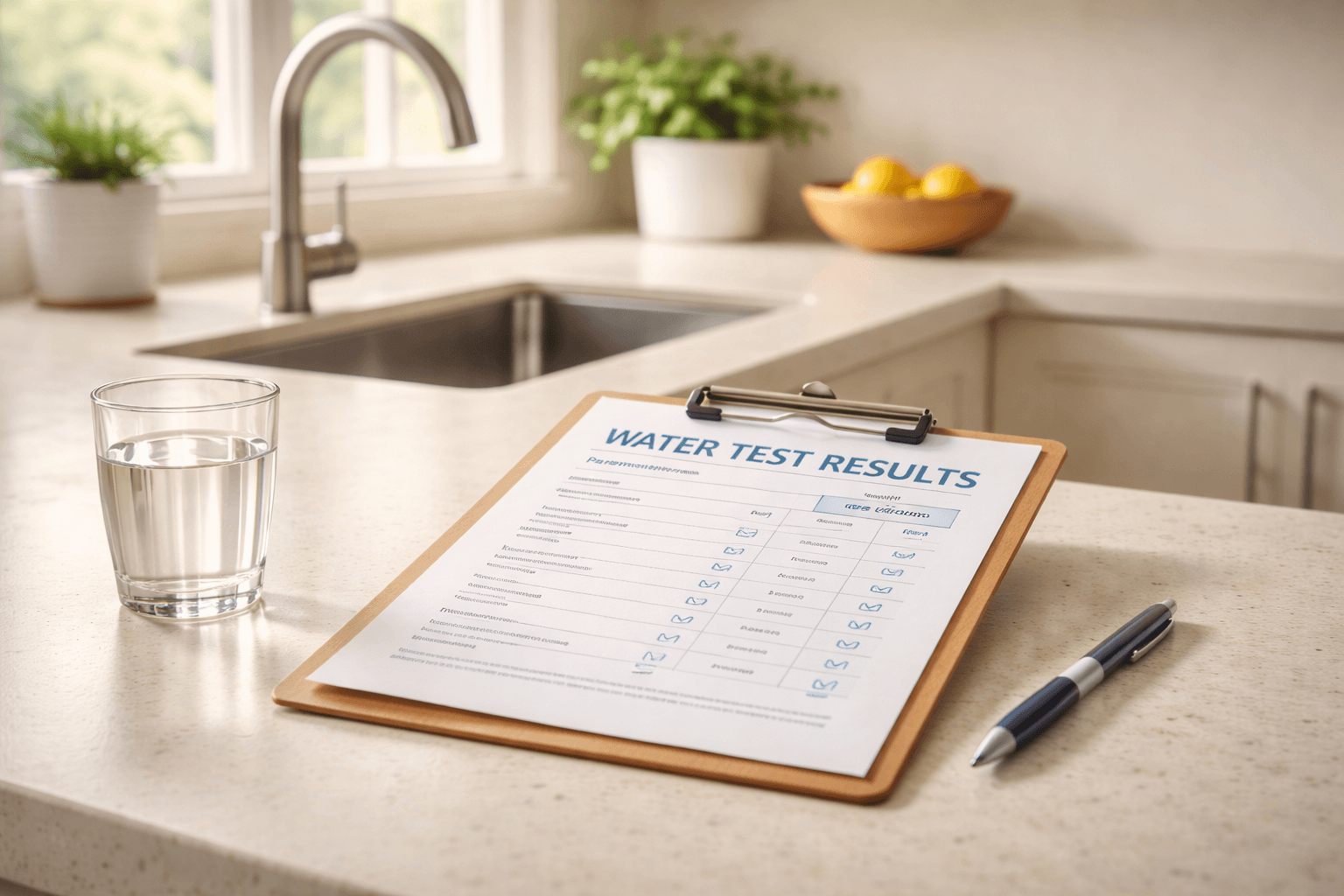 Water Test Results of McCowin Water vs competitors free in-home testing