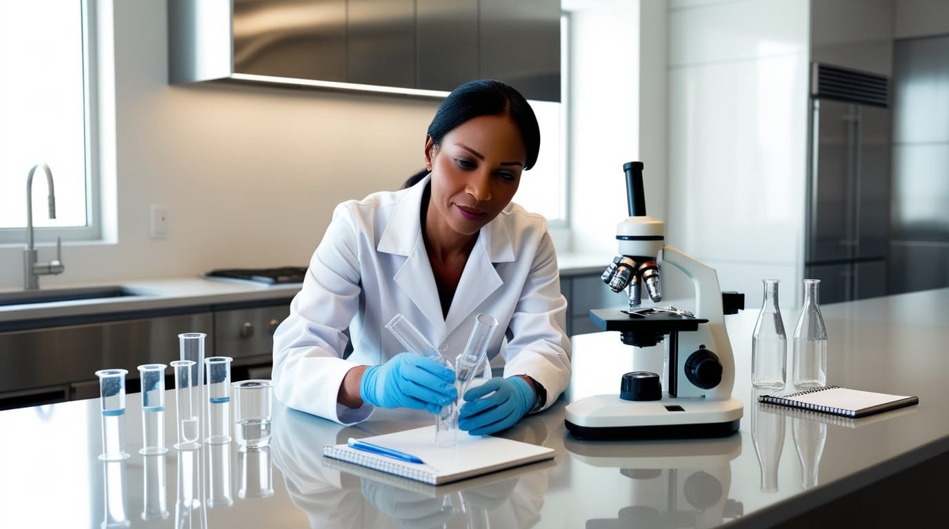 Free in-home water testing process