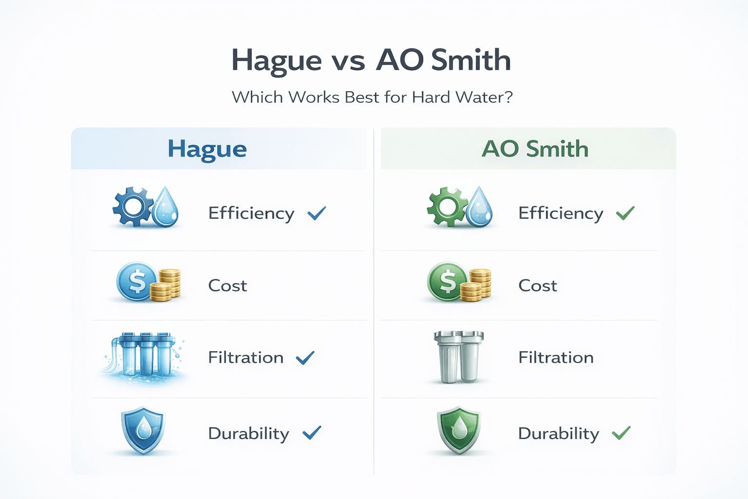 Hague vs AO Smith Water Softener: Cost vs Value