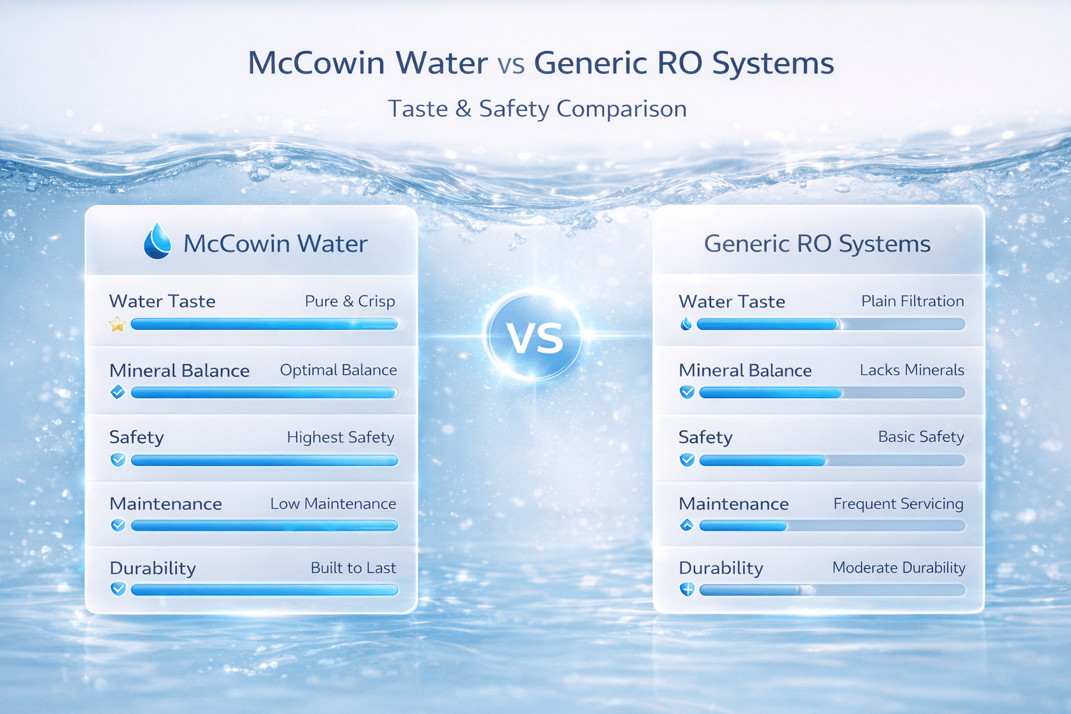 McCowin Water vs Generic RO Systems: Taste & Safety Comparison
