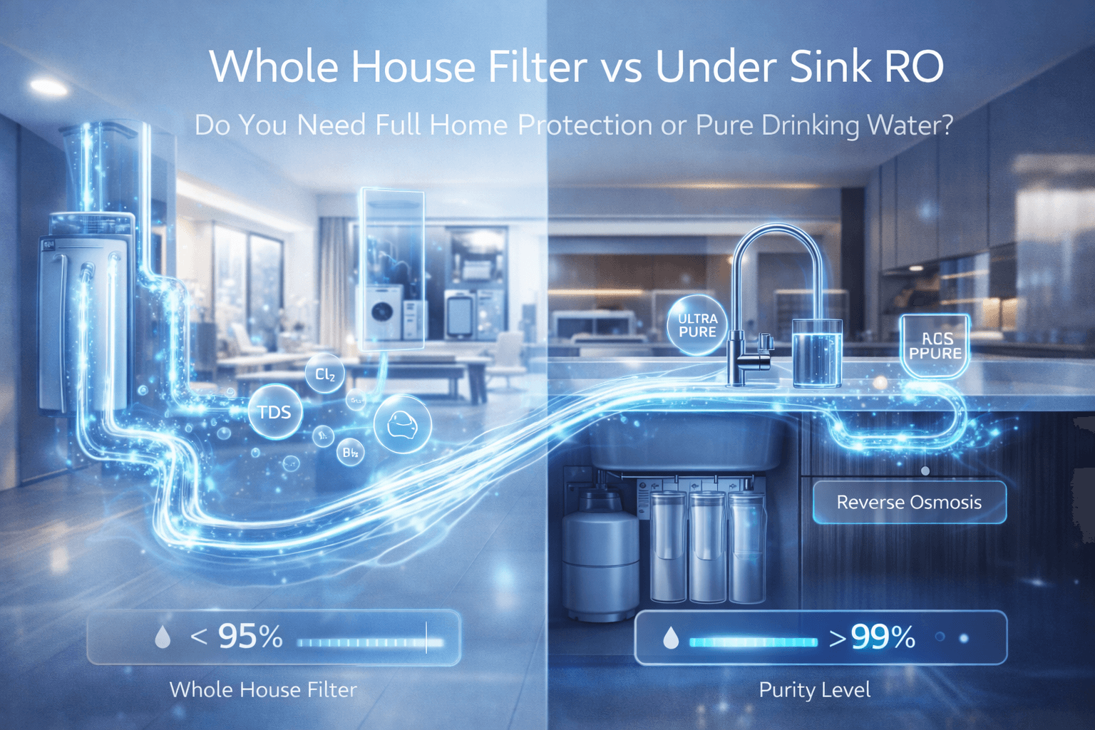 Whole House Filter vs Under Sink RO
