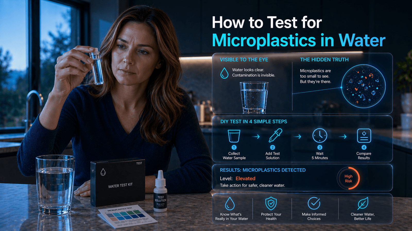 test for microplastics in water at home