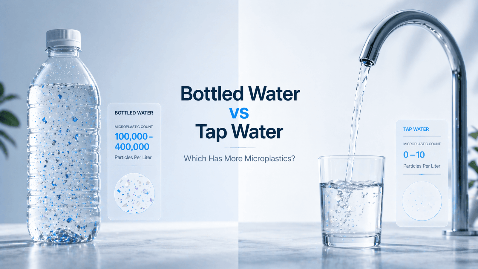 Microplastics in bottled water vs tap water