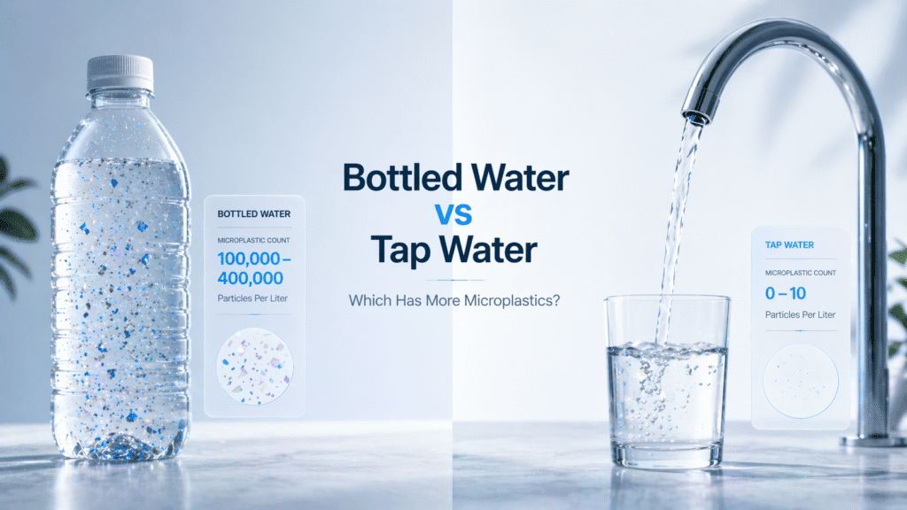 Microplastics in bottled water vs tap water