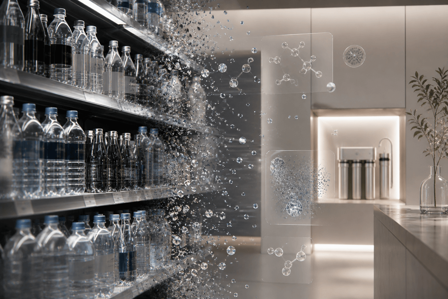 Futuristic water aisle transformation