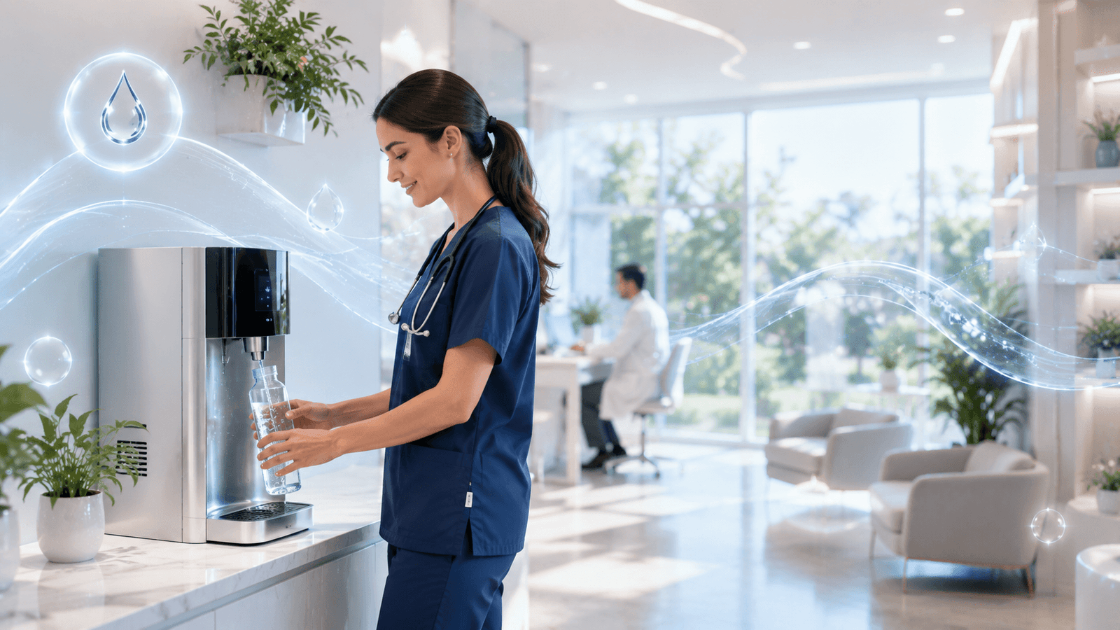 Modern clinic with water station