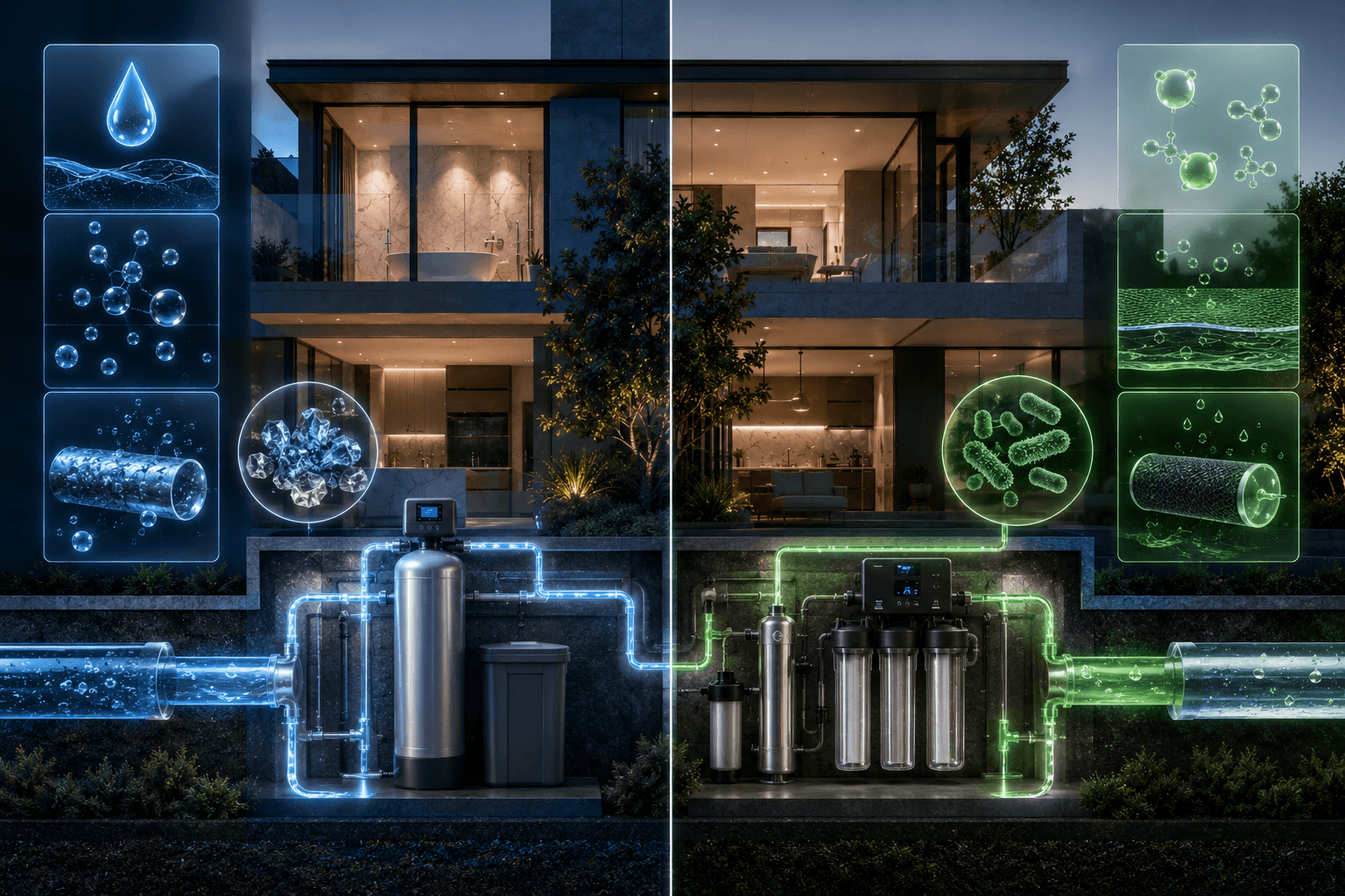 Modern home water treatment comparison