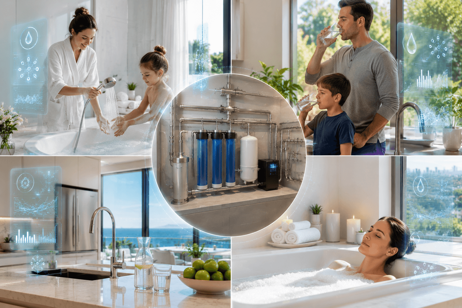 Modern water system and family living