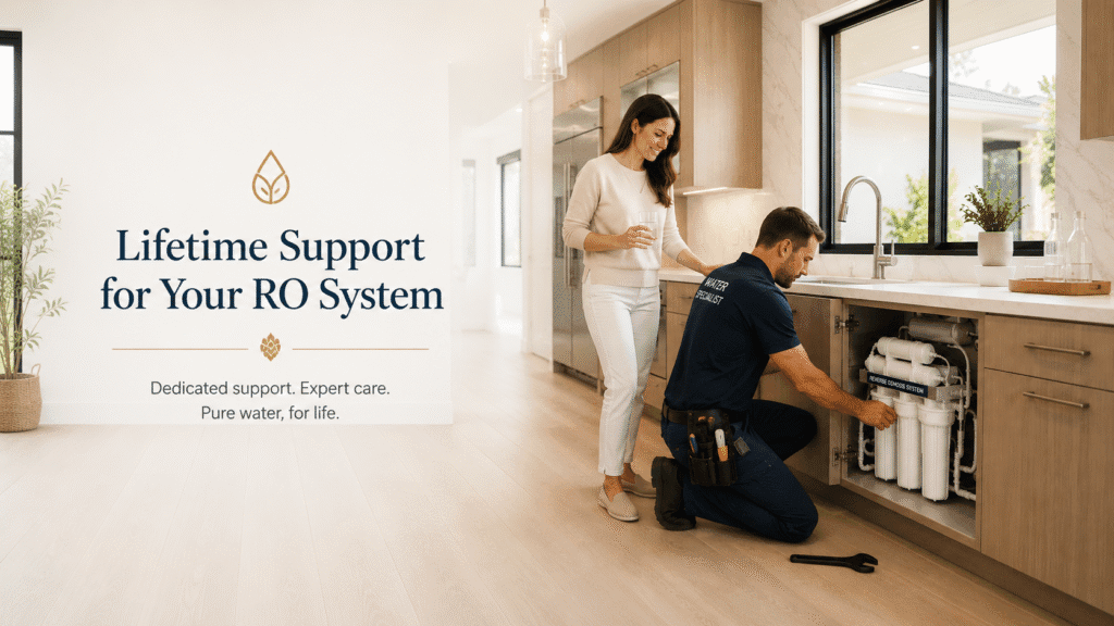 Residential reverse osmosis systems provide ongoing maintenance for long-term water performance
