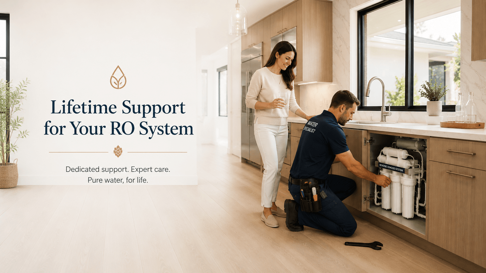 Residential reverse osmosis systems provide ongoing maintenance for long-term water performance