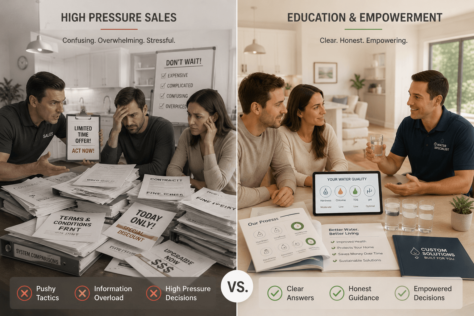 Sales pressure vs. clear consultation
