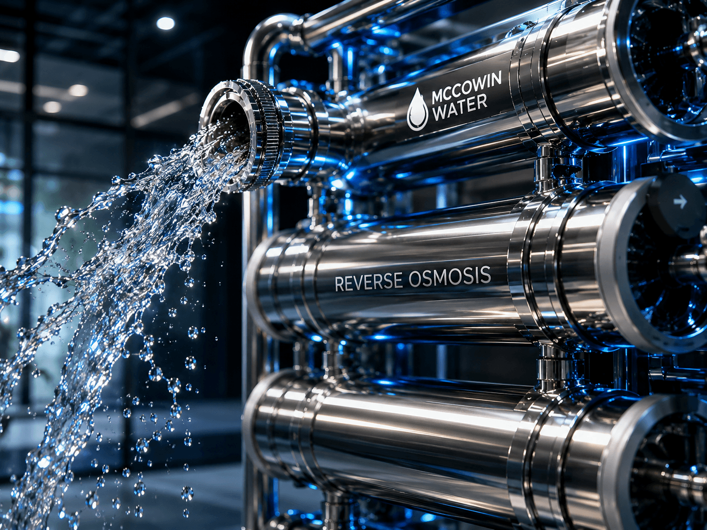 Sleek stainless steel filtration system