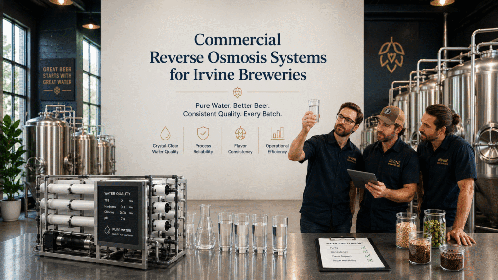 commercial reverse osmosis systems in Irvine supporting brewery water quality and production consistency