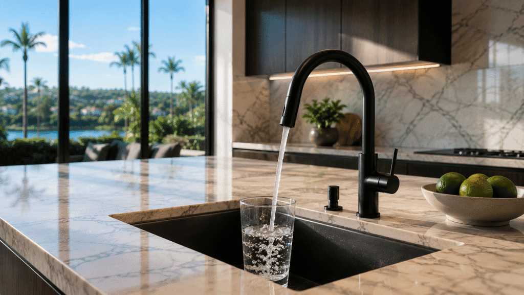 in-house water filtration installation in Orange County