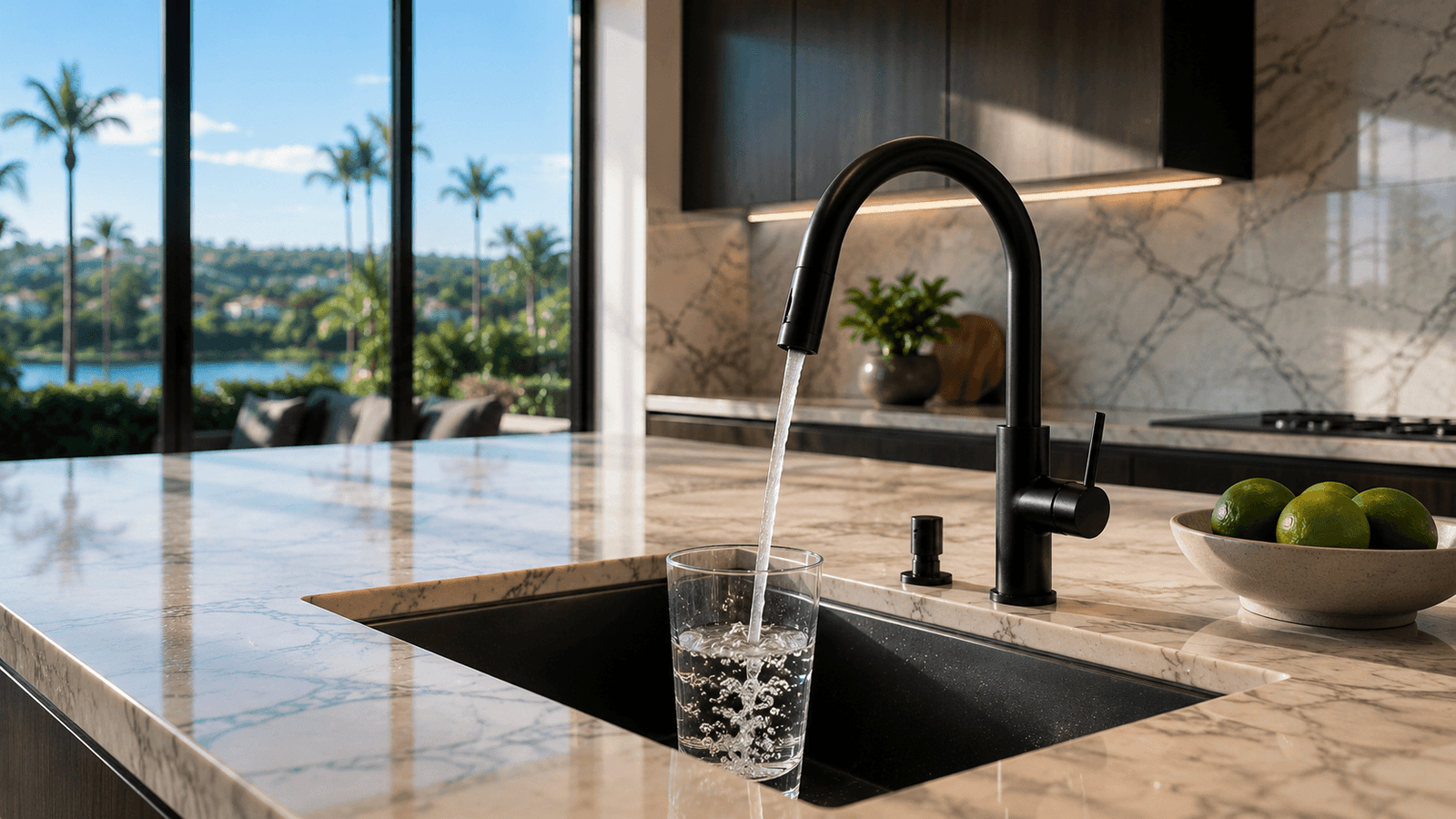 in-house water filtration installation in Orange County