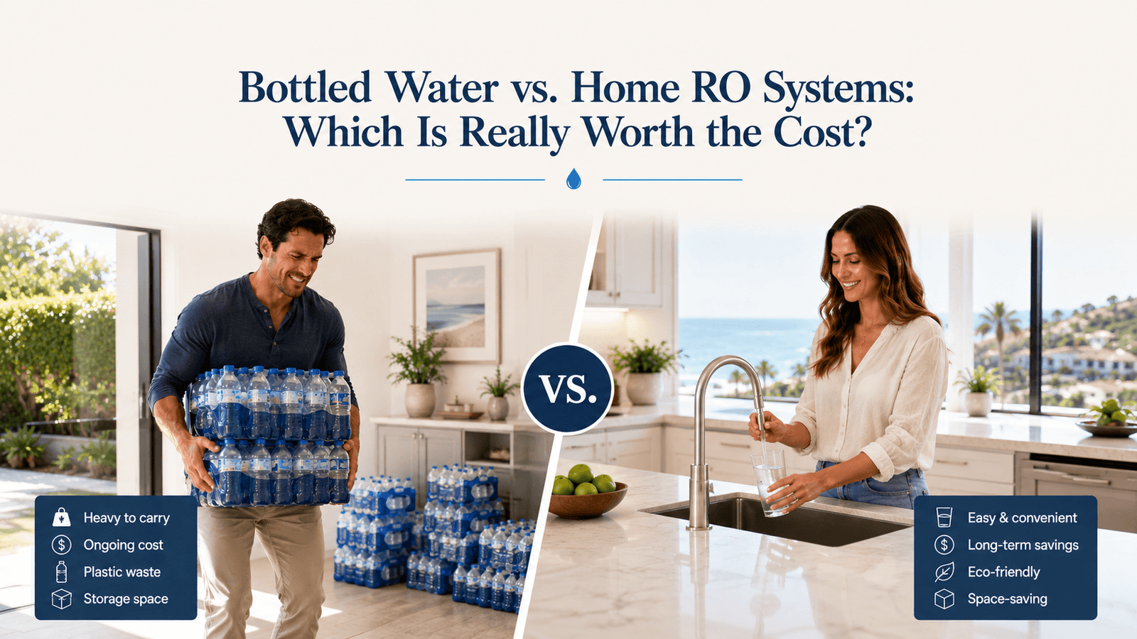 Bottled water vs. home filtration