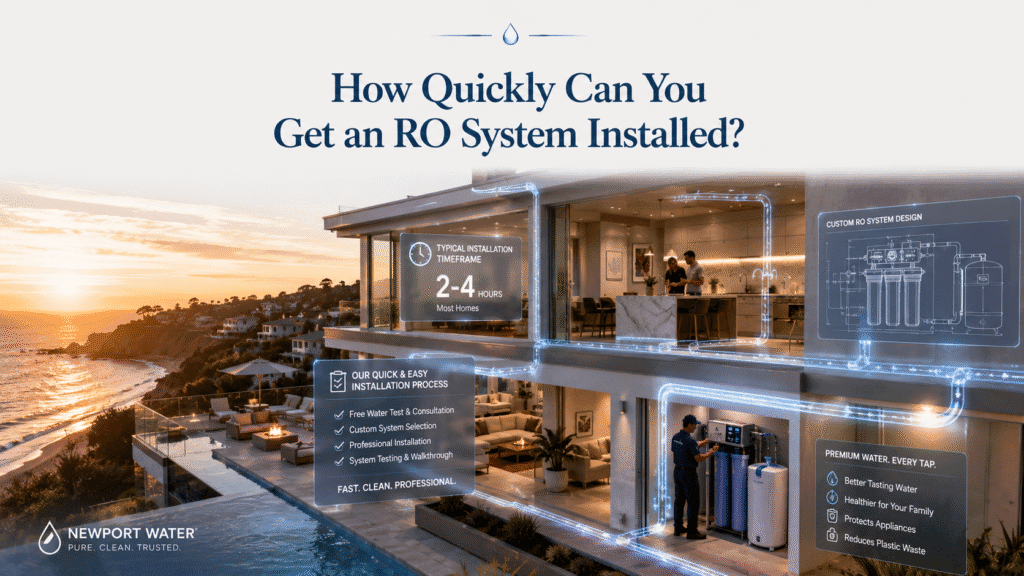 Coastal luxury home with Residential RO system installed