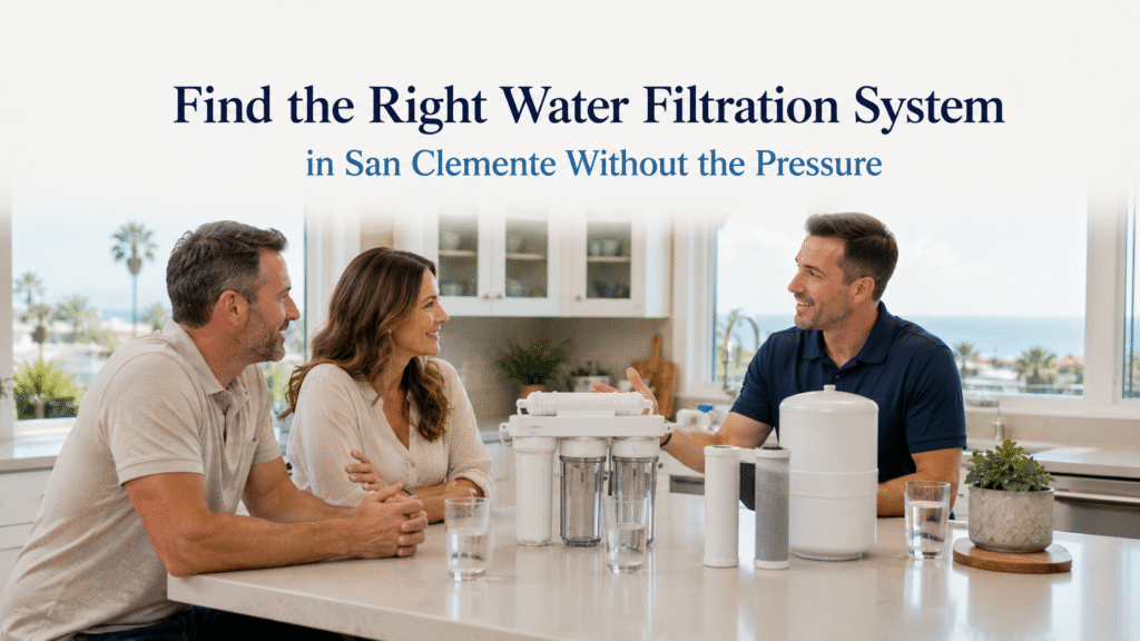 Find the Right Water Filtration System in San Clemente Without the Pressure