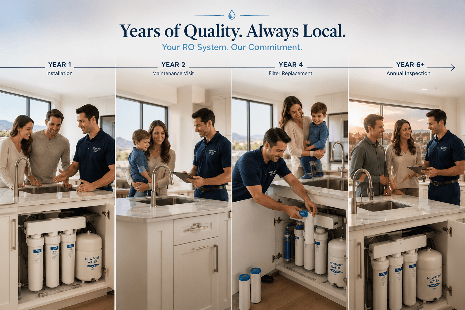 Home water system service timeline