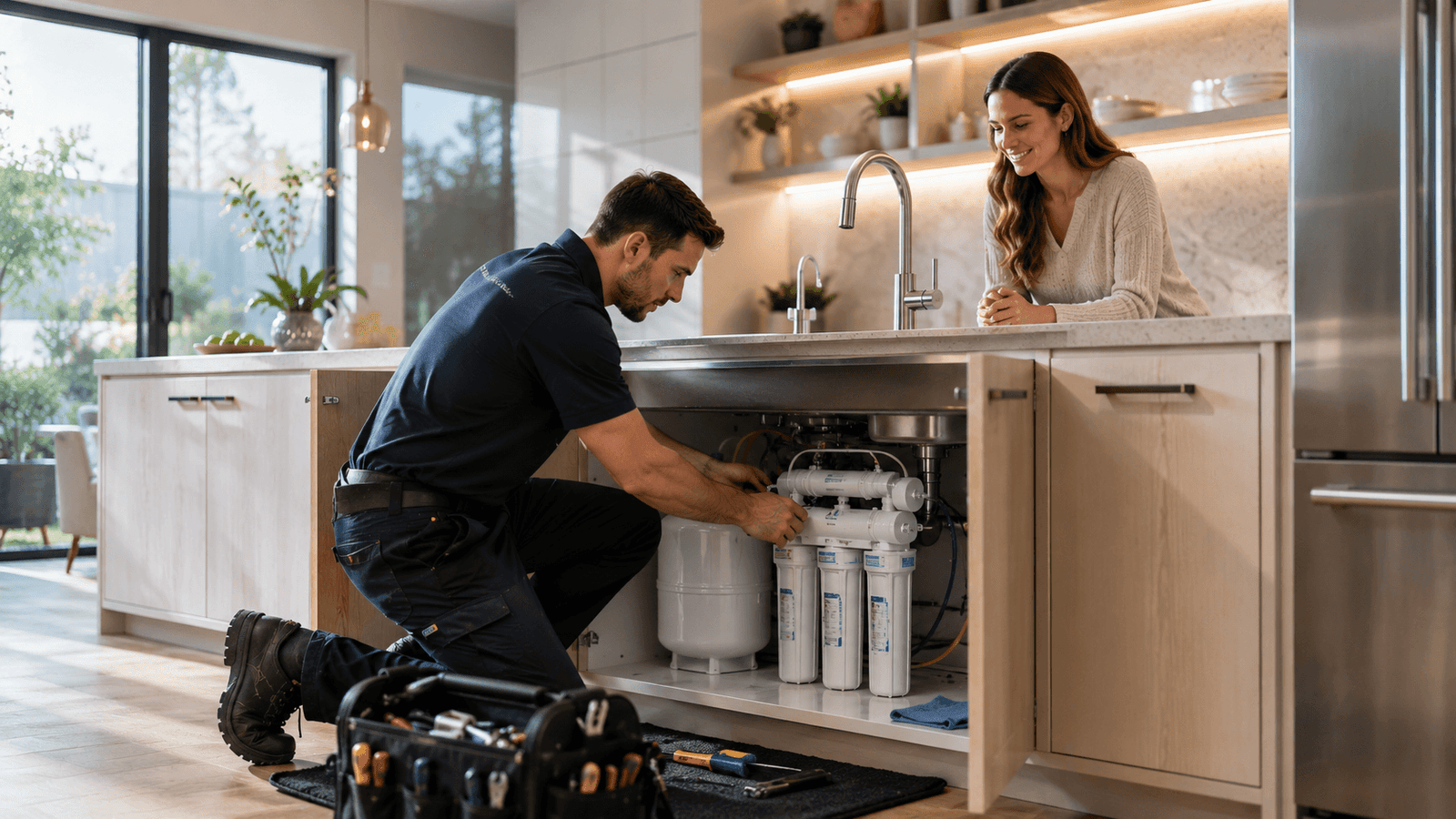 Installation of residential Ro system in Irvine