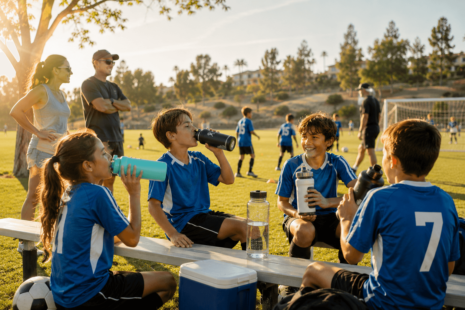 Kids Sports Summer Hydration Moment