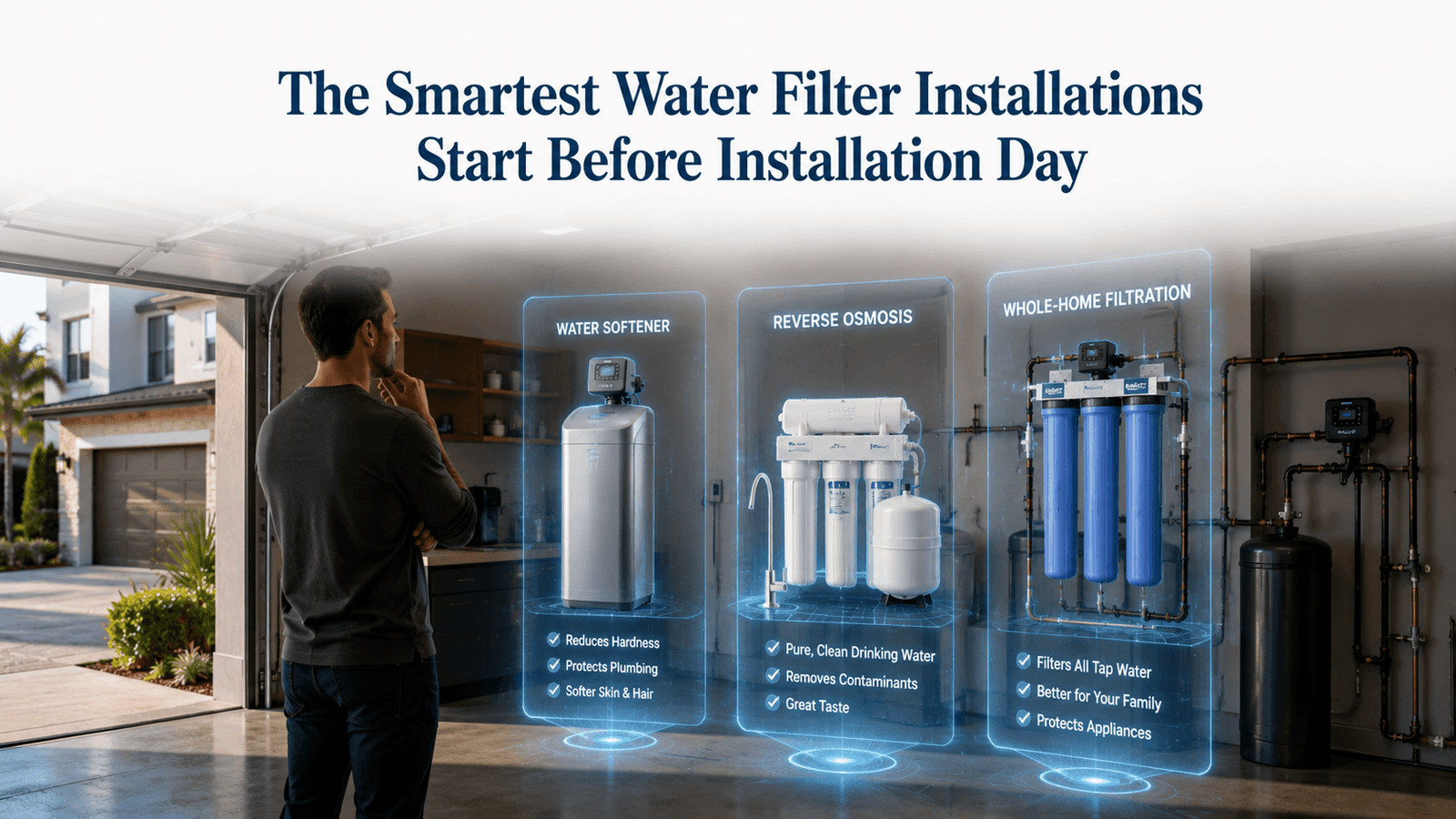 Preparing for water filter installation