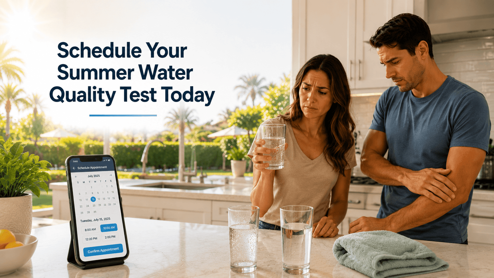 Schedule Summer In-Home Water Test in Irvine