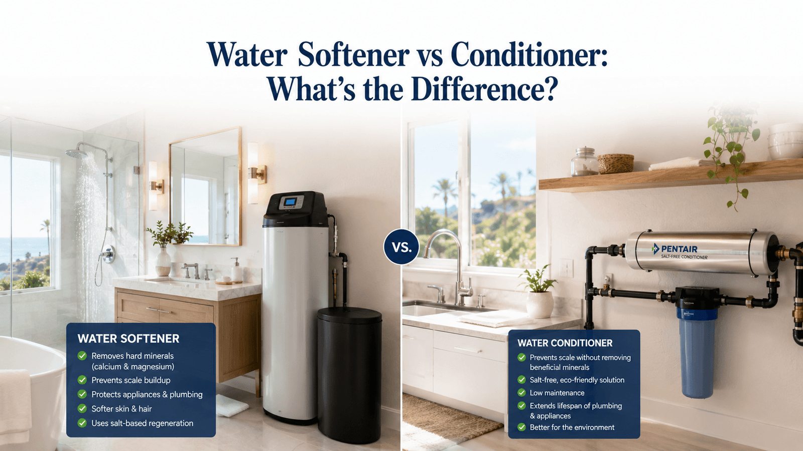 Water Softeners vs Conditioners Orange County