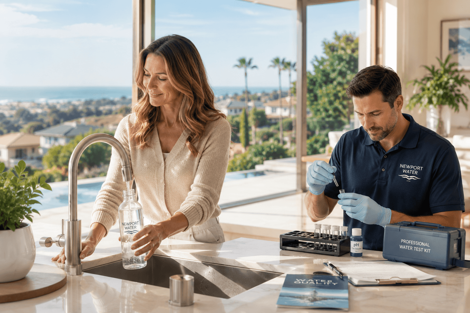 eco-friendly water filtration system reducing plastic waste in Orange County