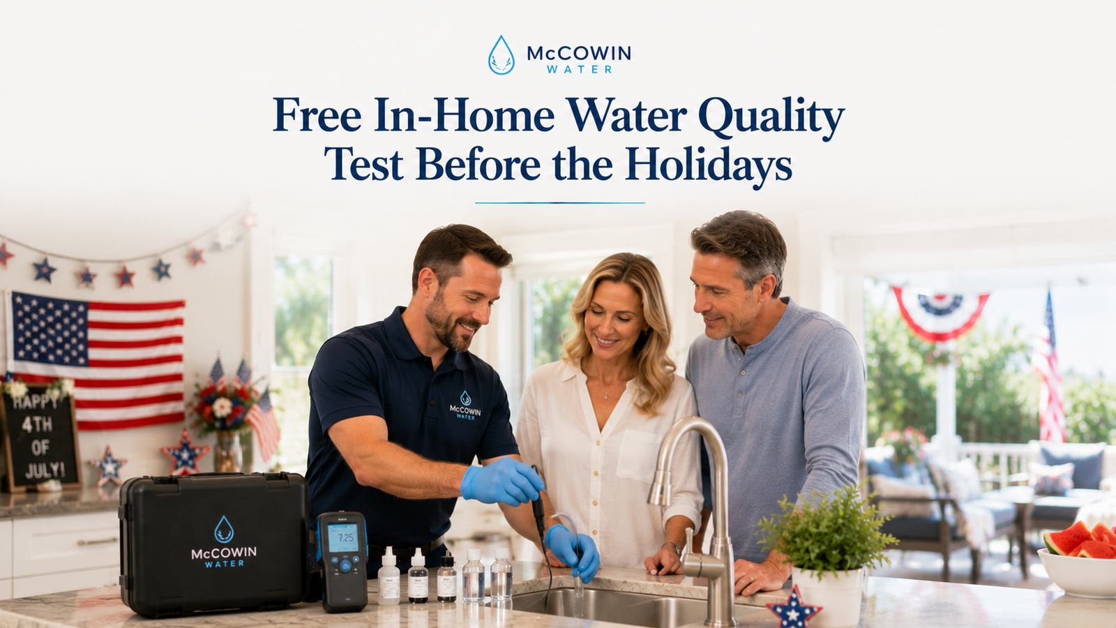 free in home water quality test in orange county before holidays