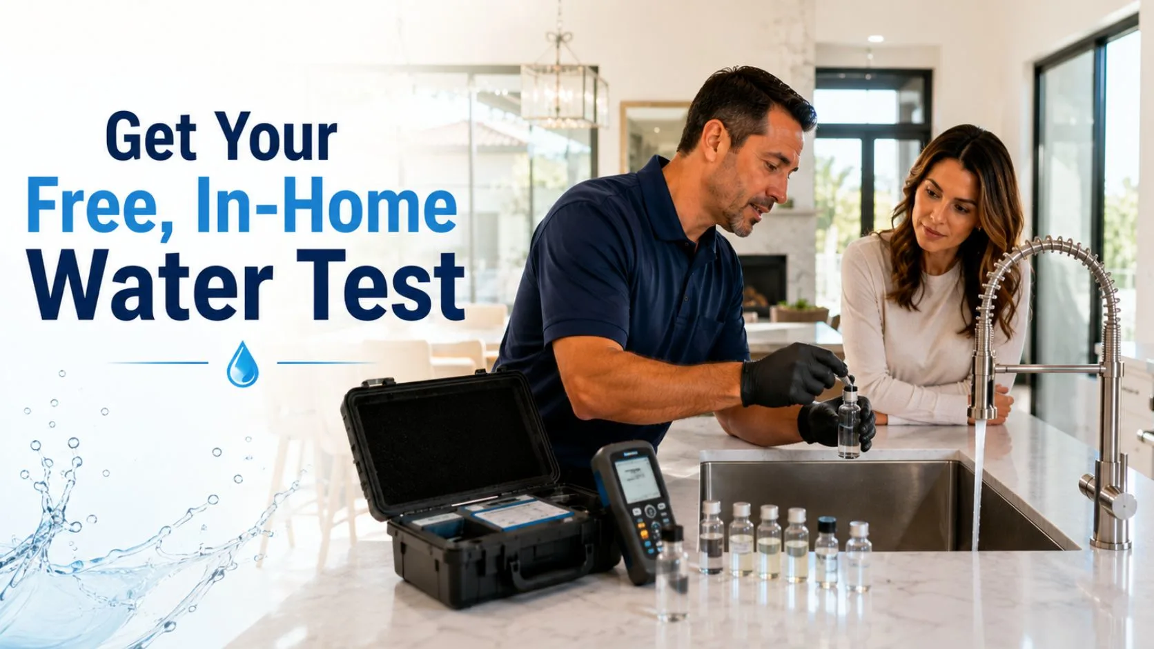 Free, In-Home Water Test check for chlorine or chloramines