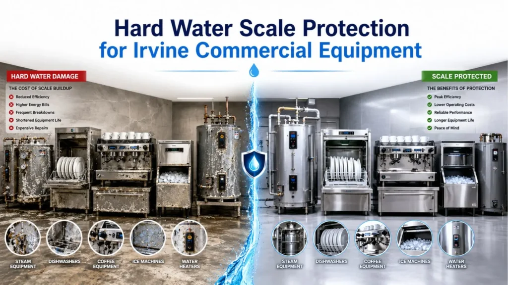 Hard Water Scale Protection for Irvine Commercial Equipment
