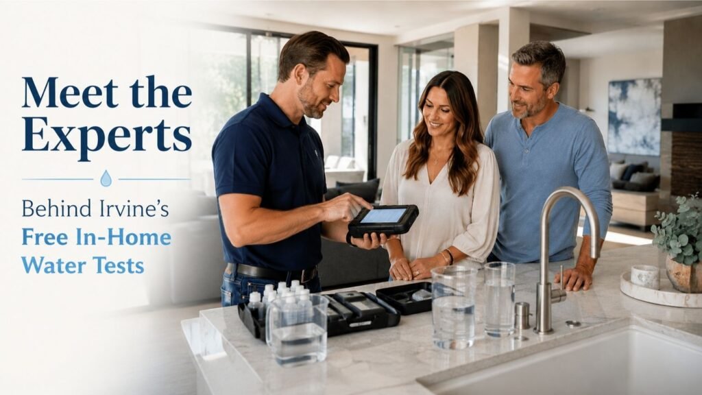 McCowin Water professional performing a free in-home water test in Irvine.