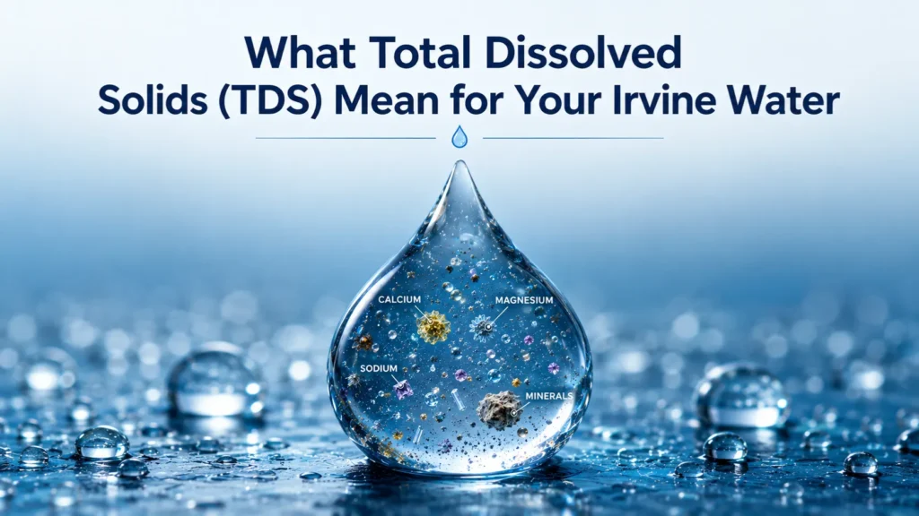 Total Dissolved Solids showing dissolved minerals inside tap water