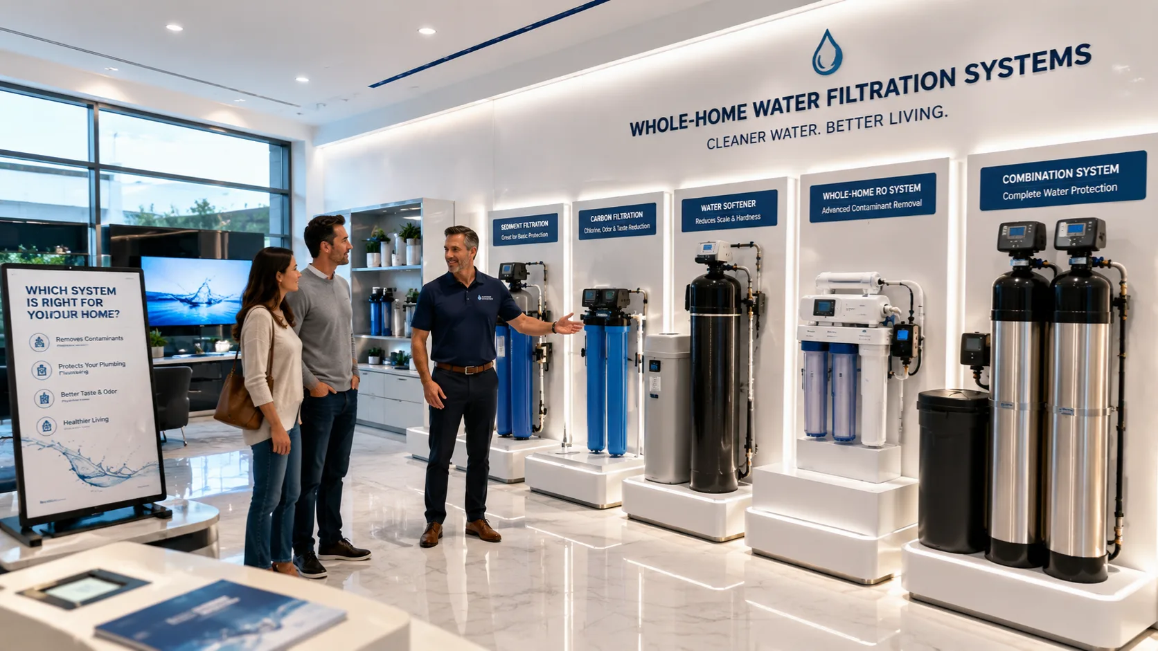 Water filtration solutions from multiple technologies customized for each home