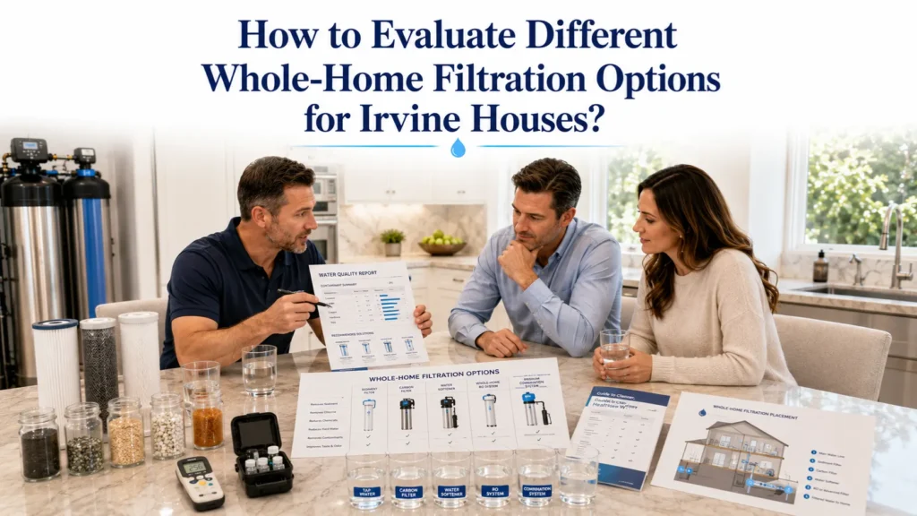 Water quality report reviewed by a McCowin Water specialist to recommend the best whole-home filtration system for an Irvine home