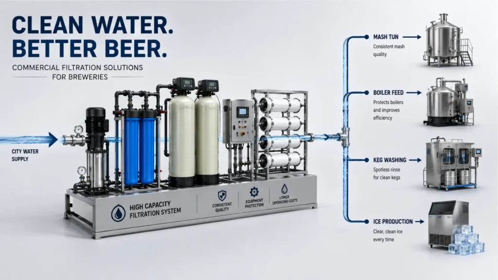 Water flow rate diagnostic roadmap for selecting the Best Commercial Water Filtration for Irvine breweries.