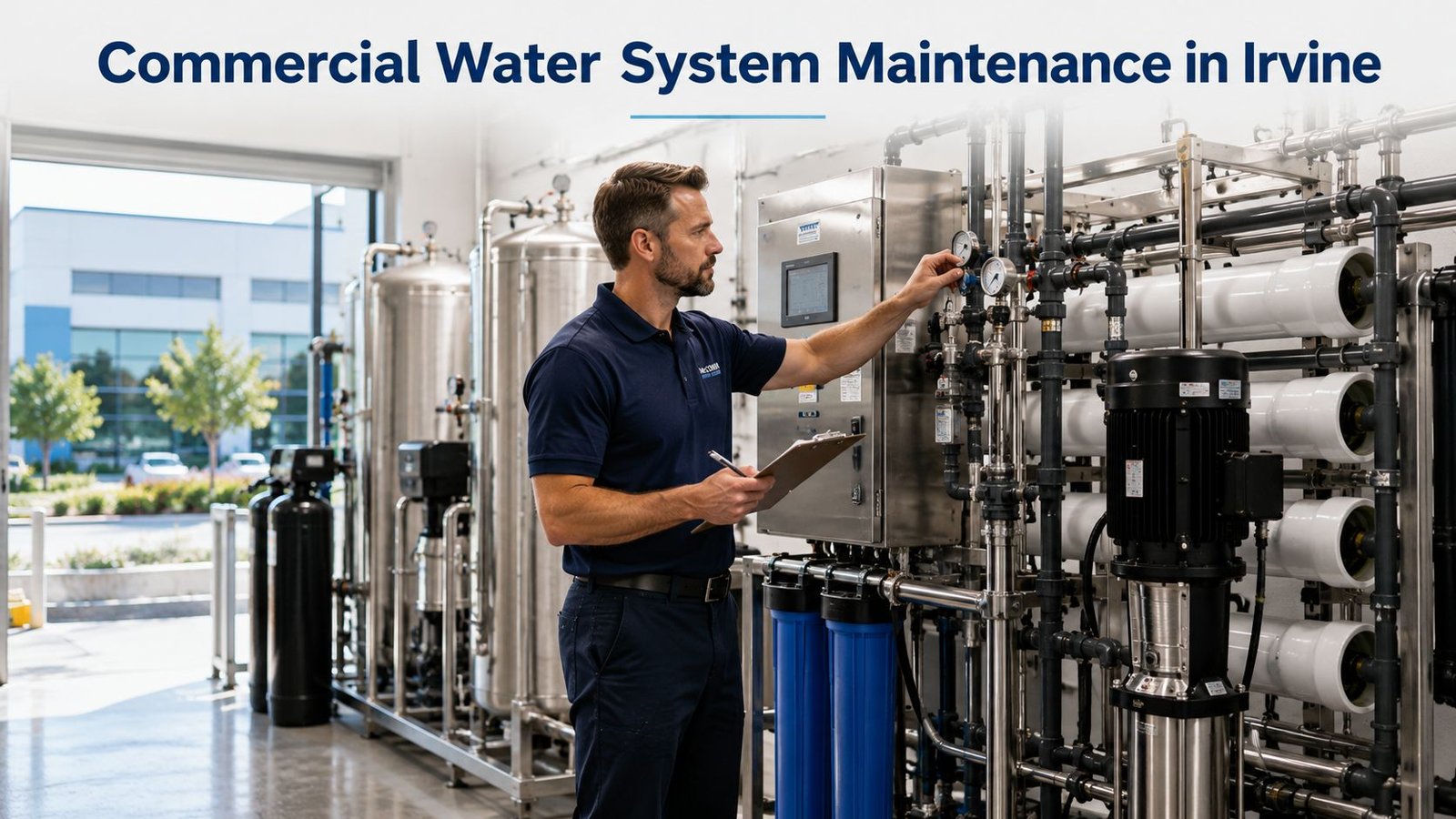 Commercial water system maintenance in Irvine