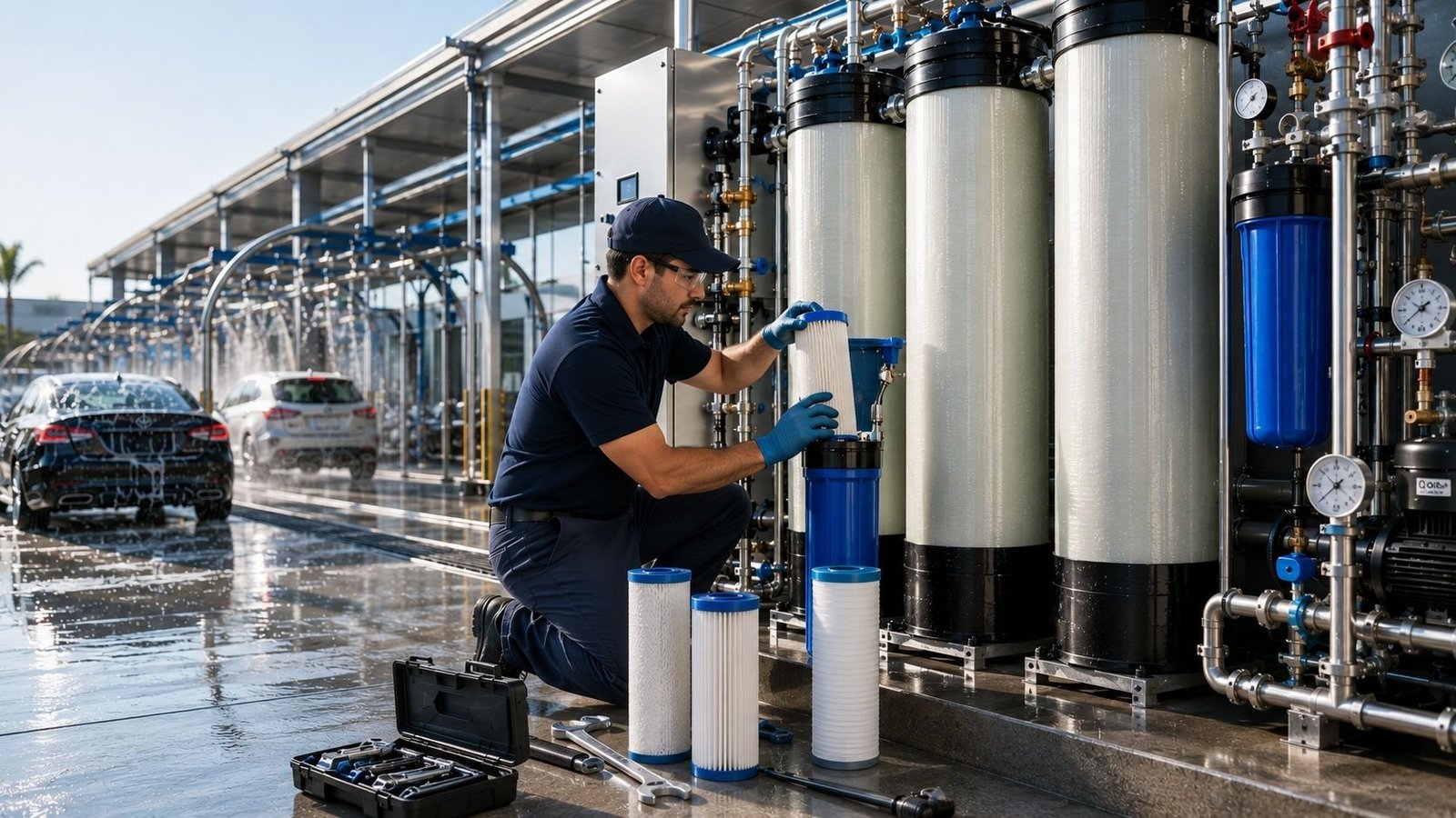 Commercial water treatment maintenance