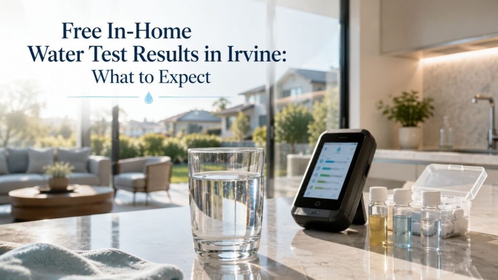 Free in-home water test results in Irvine explained through water-quality testing