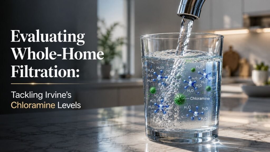 Illustration of chloramines during whole-home filtration evaluation in Irvine