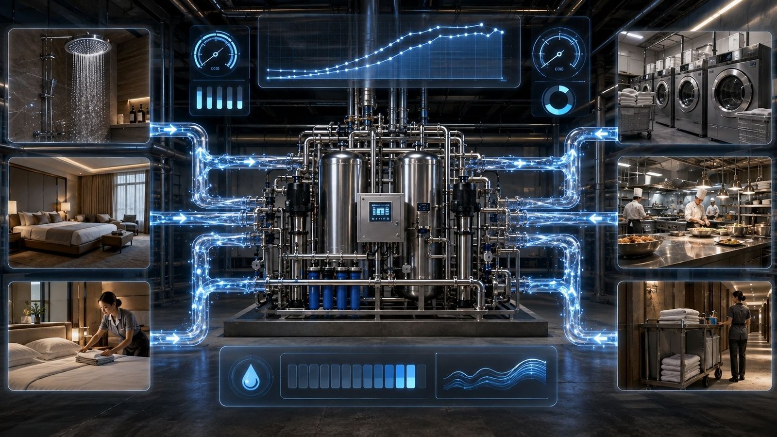 Peak flow sizing for commercial water treatment systems in Irvine