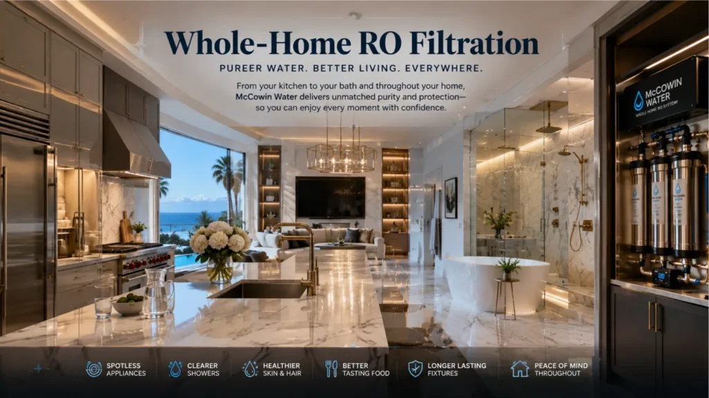 Luxury OC home protected from mineral buildup by Whole-Home RO Filtration