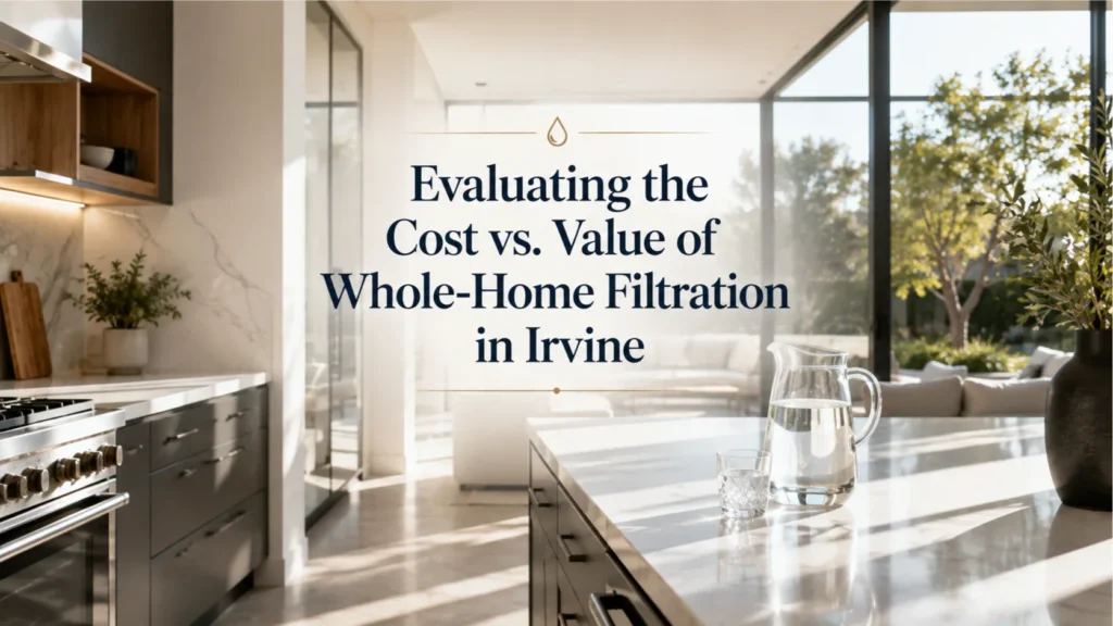 Evaluating the cost versus value of Whole-Home Filtration in an Irvine luxury residence.