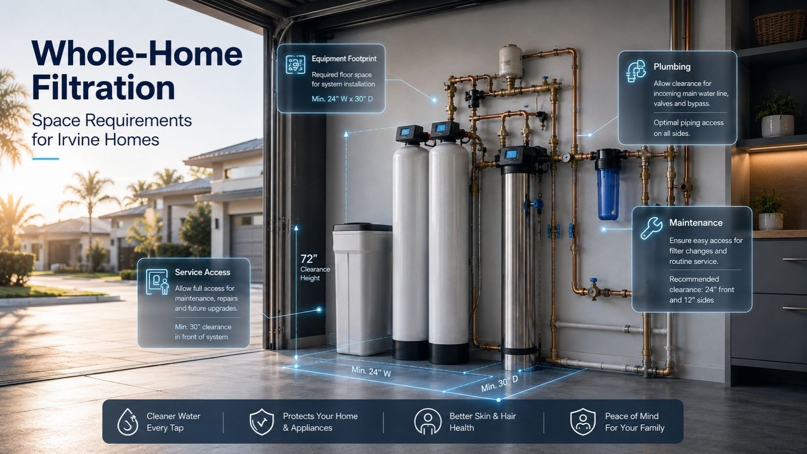 Whole-Home Filtration space requirements for an Irvine home