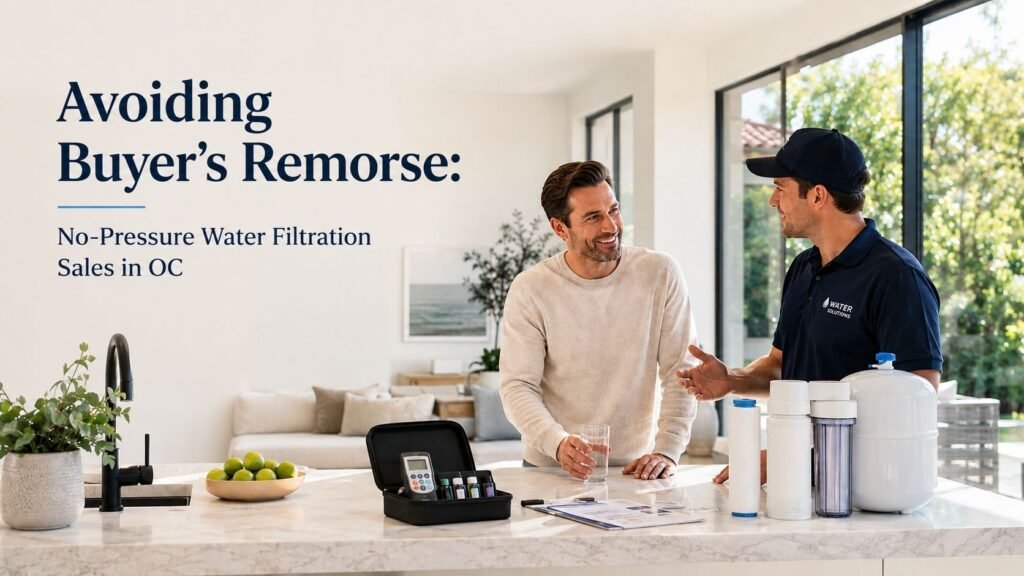 Whole-home RO filtration with no-pressure sales