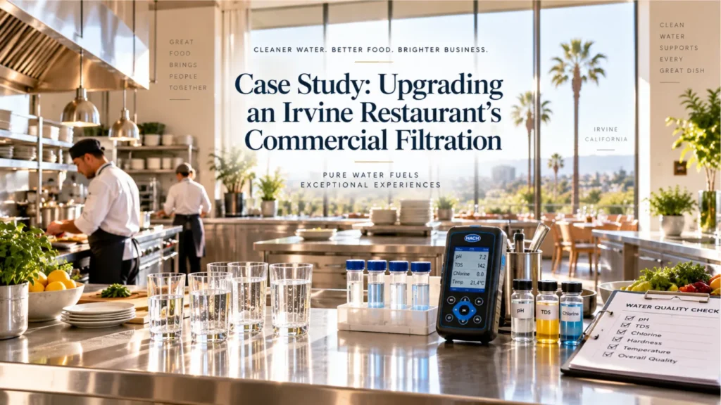 Commercial water filtration systems upgrade case study for an Irvine restaurant hero banner.